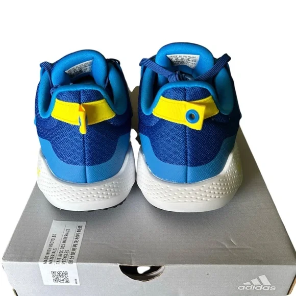 ADIDAS EQ21 RUN 2.0 J /UNISSEX RUNNING SHOES - BLUE/WHITE/YELLOW- SIZE 5Y